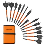 Drill Through Wood Fast Jorgensen 14 Piece Spade Bit Set 1/4 -1-1/2. Fixed Price $51.99.