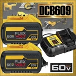 2PACK 9.0AH For Dewalt Flexvolt 20V/60V Max Battery Lithium-ion DCB609 /charger. Fixed Price $25.00.