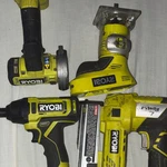 Ryobi One+ Hp 4-TOOL Combo Kit Impact Driver Nail Gun Router Grinder. Fixed Price $110.00.