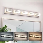 Yumcrelect 34IN Led Vanity Light, 5-LIGHT Brushed Nickel, 3-COLOR Modern Bath. Fixed Price $152.98.