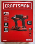 Craftsman CMCK200C2 20V Cordless Combo Kit. Fixed Price $84.99.