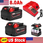 8.0AH Battery For Milwaukee M18 18V Lithium-ion Extended Capacity 48-11-1860. Fixed Price $45.99.