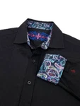 Robert Graham Shirt Small Men's Black Patterned Button Up Cotton L/s Textured. Fixed Price $59.40.