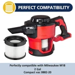 4-PACK Hepa Dry Filters For Milwaukee M18 0882-20 Vacuum Replaces 49-90-0160. Fixed Price $20.78.