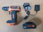 Genuine Black & Decker Lithium-ion 3/8" Compact Drill Kit W/ Battery Charger. Fixed Price $35.00.