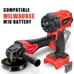 5" Cordless Angle Grinder 1/2" Impact Wrench Compatible Milwaukee M18 Battery. Fixed Price $74.99.