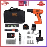 Black+decker Max Drill Kit, 34-PIECE Home Tool Set, Orange (BDCD120VA). Fixed Price $128.78.