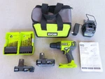 Ryobi Drill Driver Set 18V Cordless 2 Batteries Bits Charger Bag Manual Tool. Fixed Price $125.00.