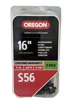 Oregon 16 S56 Chain Saw 2 Pack Link 3/8 Lp .050 Gauge Low Kickback. Fixed Price $24.95.