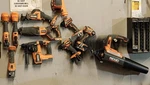 Ridgid 11-TOOL Combo Kit Battery Powered 18V Orange Black Set. Fixed Price $900.00.