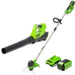 Greenworks 40V Cordless Yard Tool Trimmer + Blower (2.0AH), Green/black. Fixed Price $187.50.