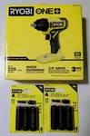 Ryobi 18V 3/8" Impact Wrench PCL250B Tool Only W/ 4 Metric Set & Sae. Fixed Price $109.88.