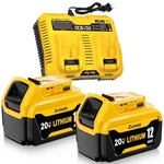 12.0AH DCB206 Replacement For Dewalt 20V Max Battery And DCB102 Charger, Comp.... Fixed Price $112.69.