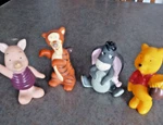 Vtg Winnie The Pooh 4PC Figure Lot Piglet Eeyore Tiger 4-4 1/2" Disney. Fixed Price $29.99.