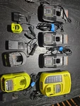 Lot Of 7 Ryobi Chargers High Capacity 18VOLT Lithium Battery New/used. Fixed Price $75.00.