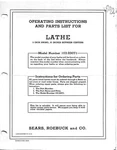 1954 Craftsman 103.23071 /king-seeley 9" X 30" Lathe Instructions. Fixed Price $20.24.