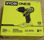 Ryobi PCL250B Cordless 3/8 In. Impact Wrench (tool Only). Fixed Price $78.86.