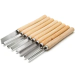 8PC Lathe Chisel Turning Tool Set Woodworking Gouge Skew Parting Spearpoint. Fixed Price $25.45.
