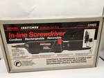 Vintage Craftsman Cordless Rechargeable In-line Screwdriver 911123 W/ Org. Box. Fixed Price $6.25.