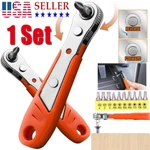 Ratcheting Right Angle Screwdriver Hex 90 Degree Offset + 10PC Bits Set!. Fixed Price $6.98.