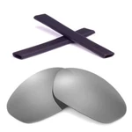 Walleva Titanium Non-polarized Lenses+black Earsocks For Oakley Straight Jacket. Fixed Price $19.99.