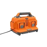 Ridgid 18V Volt Port Sequential Battery Charger Station Orange AC86096. Fixed Price $109.99.