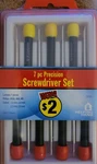 Helping Hand 7 Pc Precision Screwdriver Set Phillips & Slotted Nib. Fixed Price $9.00.