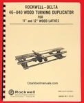 Rockwell-delta 46-840 11"-12" Lathe Copy Duplicator Instruction Part Manual 1018. Fixed Price $12.50.