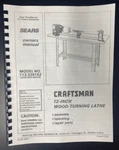 12 Inch Wood Lathe Operator Manual Fits Sears Craftsman 113.22816. Fixed Price $15.97.