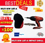 Hilti Siw 18T-A Impact Drill (tool Only), Preowned, Free Hat, Fast Ship. Fixed Price $349.90.