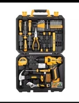 Deko 126PCS Hand Tool Kit Diy Household Set 8V Screwdriver Cordless Drill. Fixed Price $40.00.