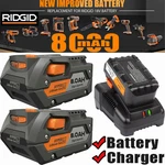 2PACK For Ridgid R840085 8.0AH Lithium-ion Battery Charger 18VOLT R840087. Fixed Price $25.00.