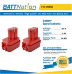 2X 9.6V 2AH Nimh Battery For Makita 9100A 9101A 9102A. Fixed Price $58.45.