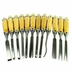 Carving Hand Chisel Tool Set Professional Woodworking Gouges Steel 12 Pcs. Fixed Price $19.87.