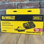 New Dewalt DCB206C 20-VOLT Max Lithium-ion 6.0 Ah Battery Pack & Charger Kit. Fixed Price $104.99.