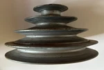 Vintage 5" Step Pulley Multi Groove Metal Drill Press Lathe Part Steampunk Decor. Fixed Price $18.35.