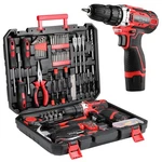 Complete Home Tool Kit With 12V Cordless Drill & Magnetic Bits 138PCS All-i.... Fixed Price $76.15.