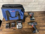 Bosch 18V Tools Drill (DDS181), Impact Driver (25618), Bag, Charger, Batteries. Fixed Price $99.95.
