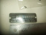 Name & Model Plate Brads From Vintage 9" Sears Dunlap Wood Lathe #101.06242. Fixed Price $9.99.