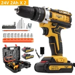 Cordless Brushless Impact Driver Hammer Drill Combo Kit With 2 Battery & Charger. Fixed Price $22.79.