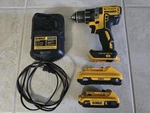 Dewalt DCD791 20V Brushless Drill/driver Kit, Li-ion Batteries, Charger. Fixed Price $74.00.