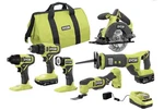 Ryobi One+ 18V Cordless 6-TOOL Combo Set (PCL1600K2) Open Box. Fixed Price $289.00.