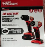 New Tools Hyper Tough Cordless Drill 20V Impact Driver -combo Kit -fast Ship. Fixed Price $99.99.