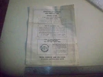 Original Page Owners Manual For 12" Sears Craftsman Wood Lathe 149.23860. Fixed Price $7.99.