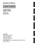 Craftsman 351.217150 Lathe Owners Instruction Manual. Fixed Price $20.24.