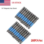 20PCS/SET Anti-slip 1/4''HEX Shank PH2 Magnetic Phillips Screwdriver Drill Bits. Fixed Price $8.99.