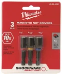 Milwaukee 49-66-4561 Shockwave Mag Nutdriver Set 1/4", 5/16", 3/8". Fixed Price $27.51.