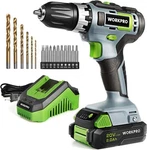 Workpro 20V Cordless Drill/driver Kit 3/8''2.0 Ah Li-ion BATTERY&1 Hour Charger. Fixed Price $57.99.
