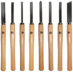 8 Piece Chisel Set For Lathe Woodworking - Gouges, Skews, Parting Tool, Etc. Fixed Price $29.99.