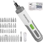 Workpro 4V Electric Cordless Screwdriver Set Rechargeable W/35 Bit Extension Rod. Fixed Price $27.99.